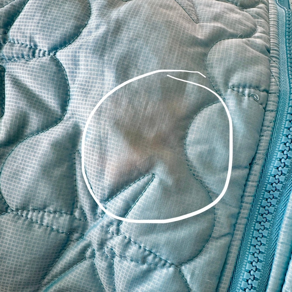 The North Face Girls Star Quilted Puffer‎ Jacket M Light Blue Full Zip READ* - Picture 14 of 15